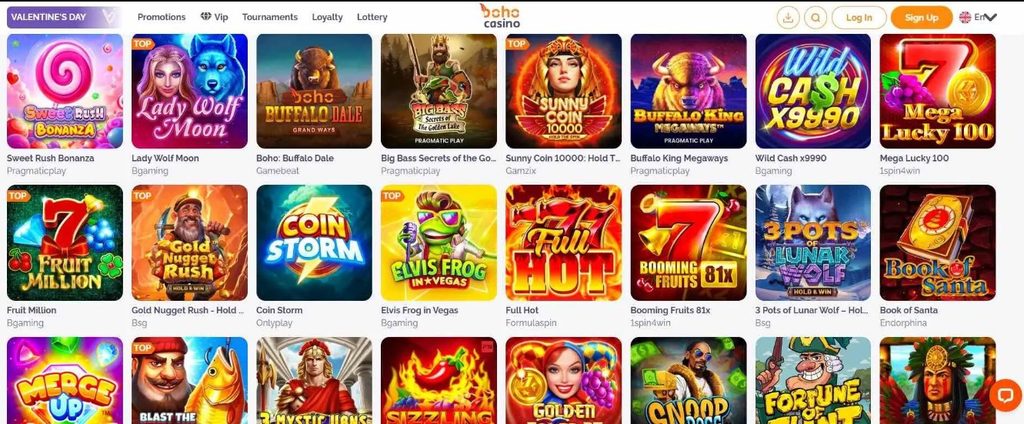 Boho Casino bonus details, code and spin count on the same line